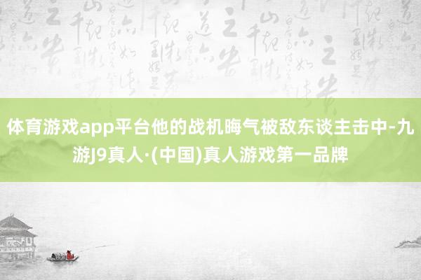 体育游戏app平台他的战机晦气被敌东谈主击中-九游J9真人·(中国)真人游戏第一品牌